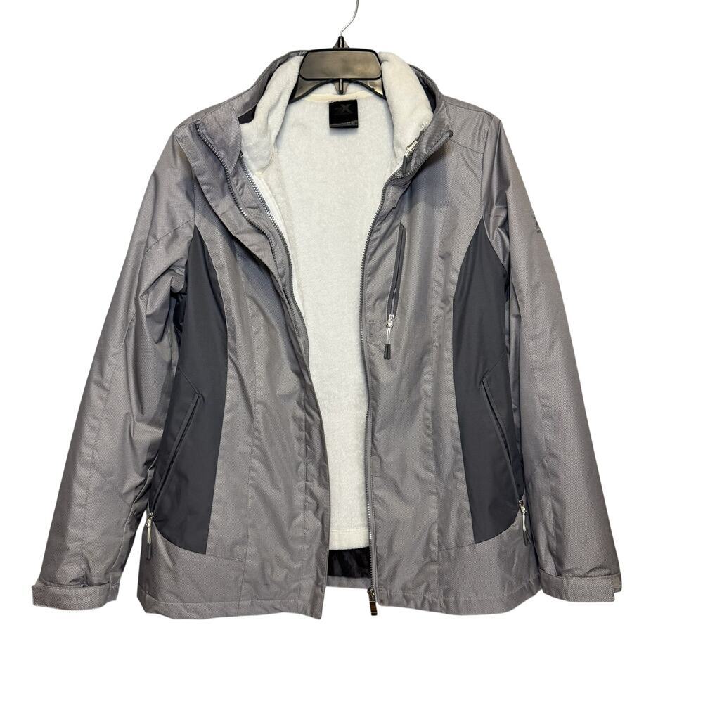 ZeroXposur women's gray insulated winter jacket‎ with fleece inner liner Size M
